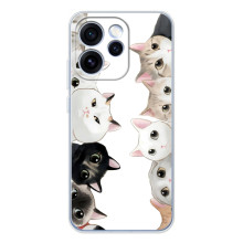 Чохол із милими котиками на ОРО Reno 15 Про (Чорно-білі котики)