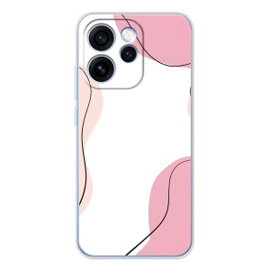 Чехол цветочный дизайн для OPPO Reno 15 Pro – Розовый фон