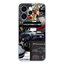 Чохол з авто Порше для OPPO Reno 15 Pro – Колаж Порше