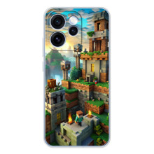 Чохол з картинками Майнкрафт для ОРО Reno 15 Про – Місто Майнкрафт