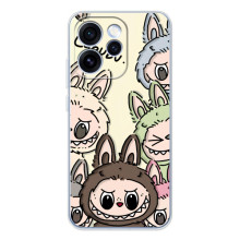 Чехол с Лабубу на OPPO Reno 15 Pro (Коллаж Лабубу)