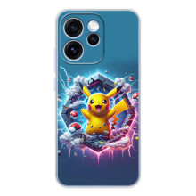 Чехол с Пикачу на OPPO Reno 15 Pro – Лого Пикачу