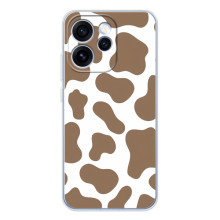 Чехол с принтом коровы на OPPO Рено 15 Про – Коричневый принт