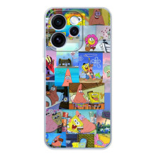 Силиконовый чехол Спанч Боб на ОППО Рено 15 Про (Комиксы Спанч Боб)