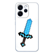 Чехлы для OPPO Reno 15 Pro (Персонажи Майн Крафт) (Меч)