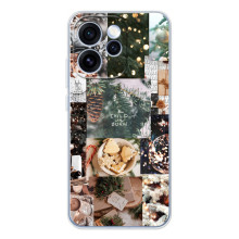 Рождественские, Праздничные Чехлы для OPPO Рено 15 Про (Рождественский коллаж)