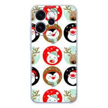 Силиконовый бампер на рождество для OPPO Reno 15 Pro (Рождественский принт)