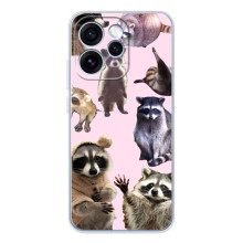 Силиконовый Чехол с Енотами на OPPO Reno 15 Pro (Смешные Еноты)