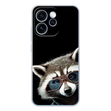 Силиконовый Чехол с Енотами на OPPO Reno 15 Pro (Стильный Енот)