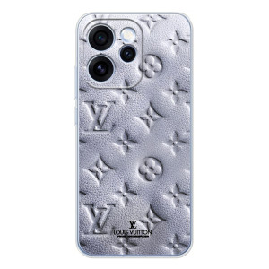 Текстурный Чехол Louis Vuitton для ОППО Рено 15 Про (Белый ЛВ)