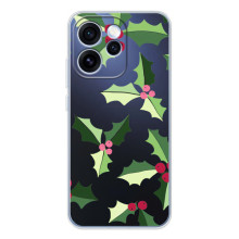 Зимние Чехлы для OPPO Рено 15 Про - прозрачный фон (Рождественский фон)