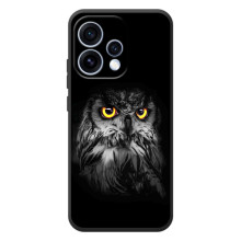 Чохли з принтом СОВИ для OPPO Reno 15 (Сова на чорному)