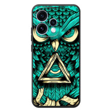 Чохли з принтом СОВИ для OPPO Reno 15 (Зелена сова)