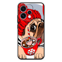 Чехлы с собаками для OPPO Reno 15 (VPrint) – Собачка в шапке