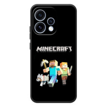 Чехол Майнкрафт на OPPO Reno 15 (AlphaPrint) Minecraft (герои Minecraft)