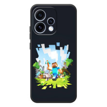 Чехол Майнкрафт на OPPO Reno 15 (AlphaPrint) Minecraft (персонажи Minecraft)