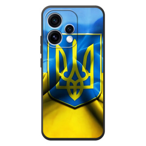 Чехол с картинкой (Патриотический ГЕРБ) на OPPO Reno 15 (Герб и Флаг Украины)