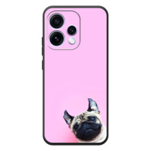 Бампер для OPPO Reno 15 з картинкою "Песики" (Собака на рожевому)