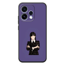 Чехлы Венсдей на OPPO Reno 15 Уэнсдей (AlphaPrint) (Уэнздей в черном)