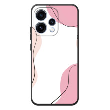 Чохол квітковий дизайн для OPPO Reno 15 (Рожевий фон)