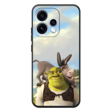 Чехол с мультфильмом Шрек на OPPO Reno 15 – Шрек и осел