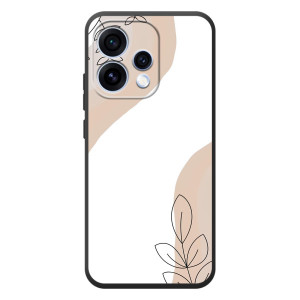 Силиконовый чехол с принтом в цветах на OPPO Reno 15