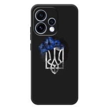 Чохол з українським гербом на OPPO Reno 15 – Герб з квіткою