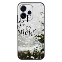 Новогодние, Праздничные Чехлы для OPPO Reno 15 - 2024 год – Let it snow