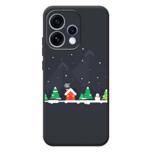 Силіконовий бампер на різдво для OPPO Reno 15 (Місто зимове)