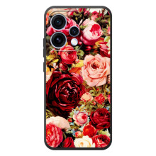 Силіконовий бампер з принтом (квіточки) на 

OPPO Рено 15