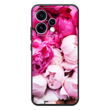 Силіконовий бампер з принтом (квіточки) на 

OPPO Рено 15 – Півонії