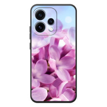 Силіконовий бампер з принтом (квіточки) на 

OPPO Рено 15 – Бузкові квіти