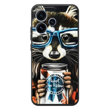 Силіконовий Чохол з Энотами  на OPPO Reno 15 – Єнот в окулярах