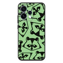 Силіконовий Чохол з Энотами  на OPPO Reno 15 – Мордочки Єнота