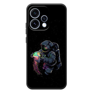 Силиконовый Чехол с принтом "Космонавты" на OPPO Reno 15 – В руках земля