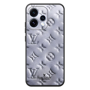 Текстурный Чехол Louis Vuitton для                 Оक्षा Рено 15 (Белый ЛВ)