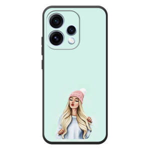 Силіконовый Чохол на OPPO Reno 15 з картинкой Модных девушек (В шапці)