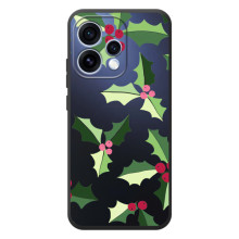 Зимние Чехлы для 

OPPO Ренo 15 
 - прозрачный фон (Рождественский фон)