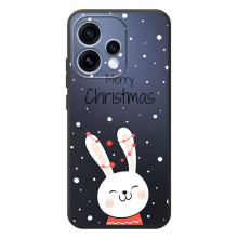 Зимние Чехлы для 

OPPO Ренo 15 
 - прозрачный фон (Рождественский заяц)