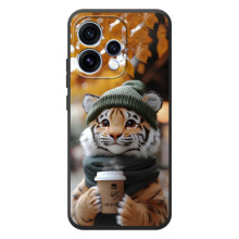Друкований чохол 'Звірята з кавою' для OPPO Reno 15 (Тигр з кавою)