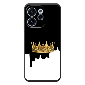 Чехол (Корона на чёрном фоне) для OPPO Рено 15F – Золотая корона