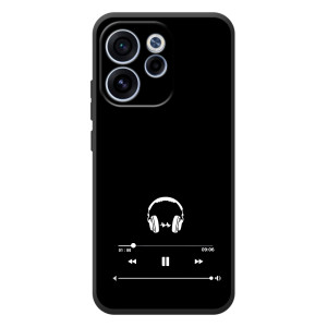 Чехол с картинками на черном фоне для OPPO Reno 15F (Плеер)