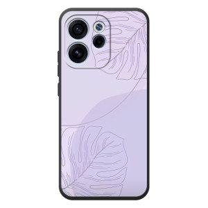Чехол цветочный дизайн для OPPO Reno 15F (Монстера фиолетовая)