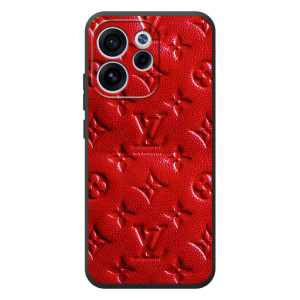 Текстурный Чехол Louis Vuitton для OPPO Рено 15F (Красный ЛВ)