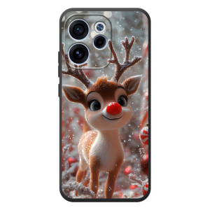 Яркий чехол для OPPO Reno 15F с Зимними Оленятами