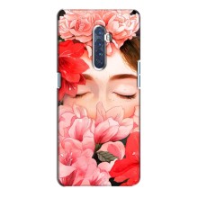 Чехлы (ART) Цветы на Oppo Reno 2 (VPrint) (Глаза в цветах)