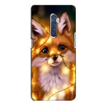 Чохли з картинкою Лисичка для Oppo Reno 2 (VPrint) (Лисичка в гірляндах)