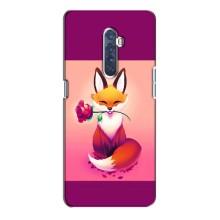 Чохли з картинкою Лисичка для Oppo Reno 2 (VPrint) (Лиса з трояндою)