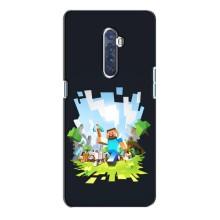 Чохол Майнкрафт на Oppo Reno 2 (AlphaPrint) Minecraft (персонажі Minecraft)