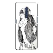 Чохол з друком для Oppo Reno 2 - (Мода) (AlphaPrint) (Фото дівчини)